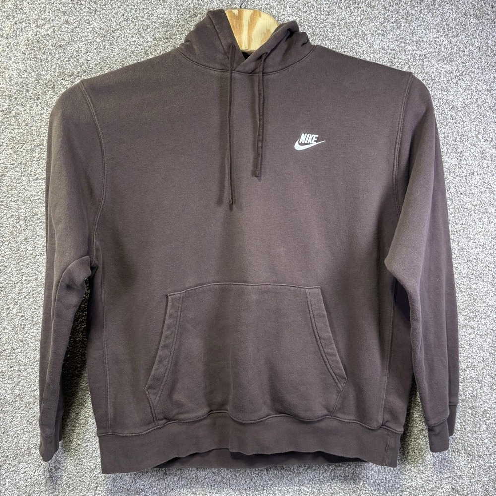 Nike Sportswear Club Fleece Pullover Hoodie Mens‎ XL Dark Brown BV2654-203
